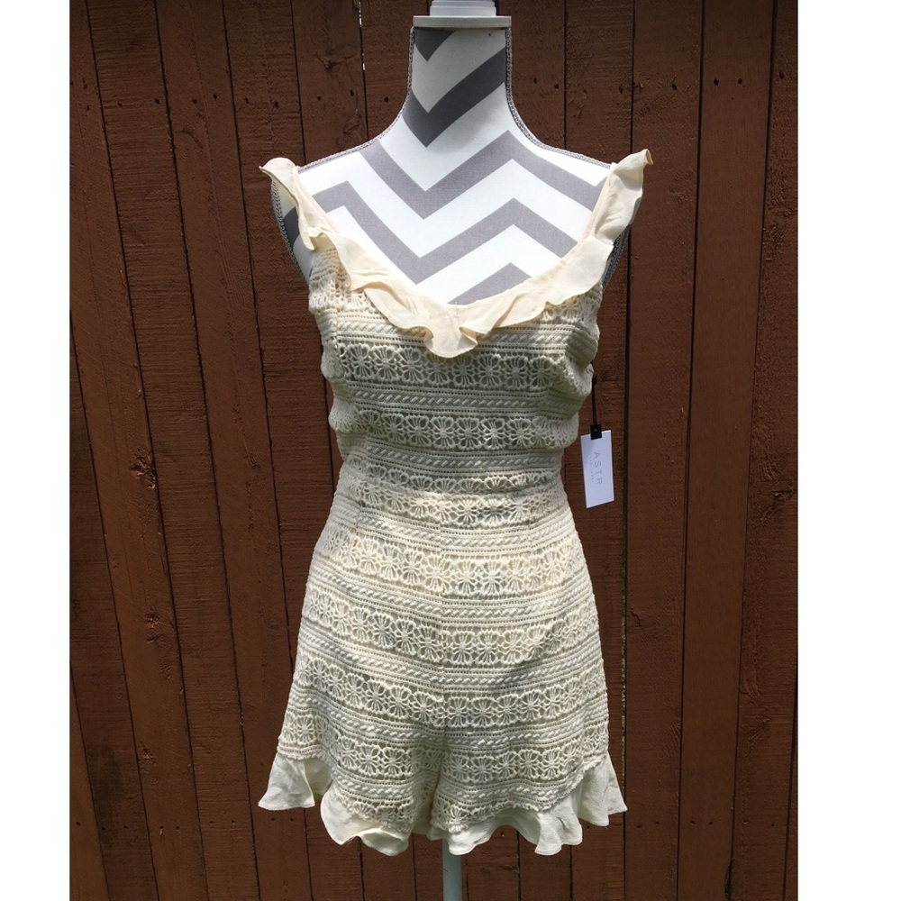NWT ASTR The Label Crotchet Romper